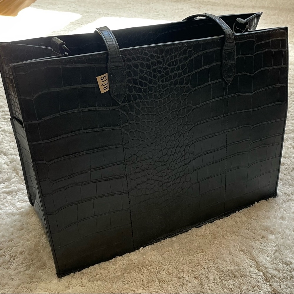 BEIS mini work tote croc